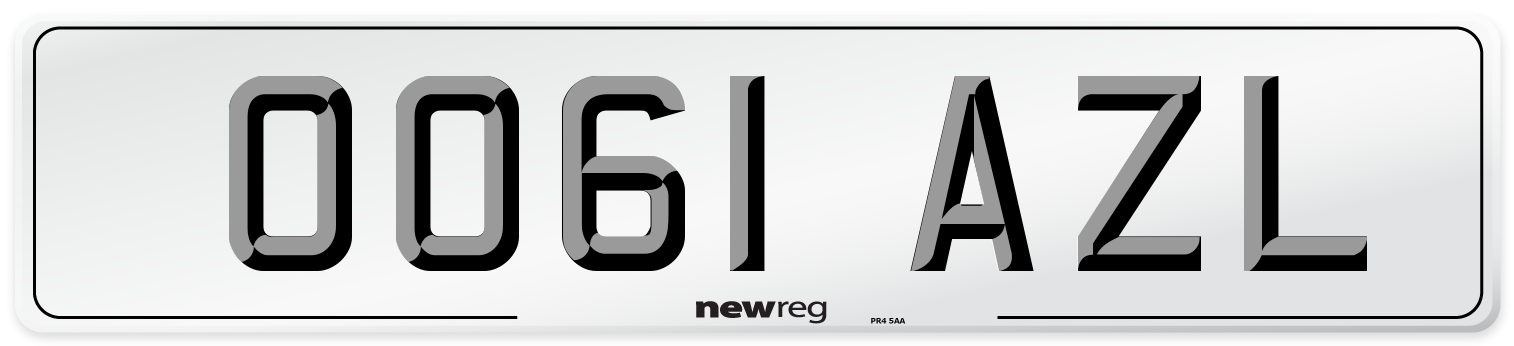 OO61 AZL Number Plate from New Reg